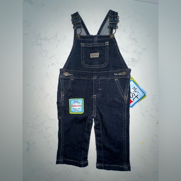Wrangler Kids Dark Blue Denim Overalls - Picture 1 of 5